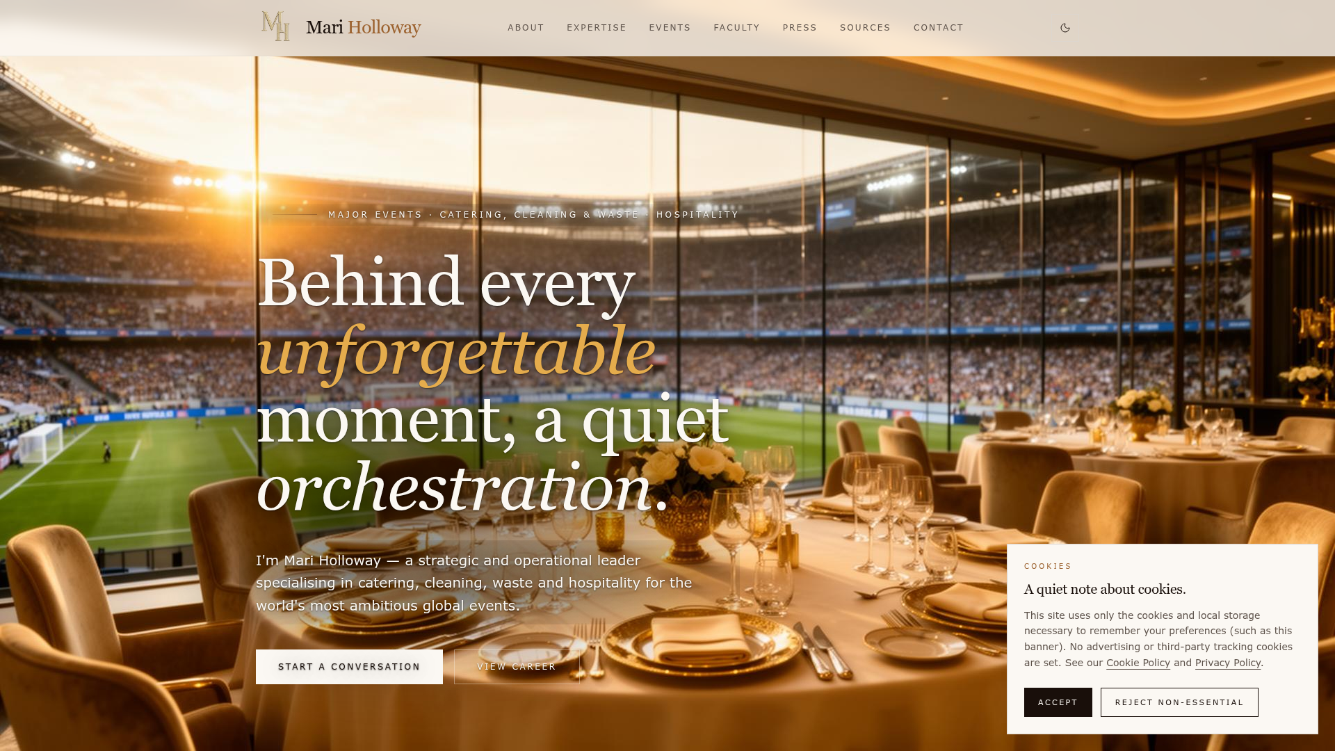 Mari Holloway — Major Events — local business website with AI built by Diamond Internet