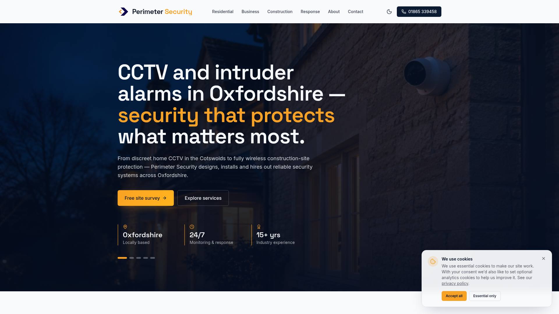 Perimeter Security — local business website with AI built by Diamond Internet